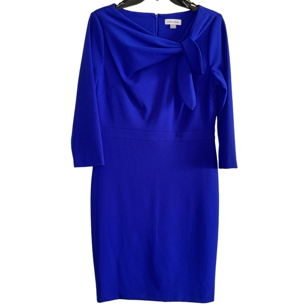 Calvin Klein Blue Midi Dress 10 NWT